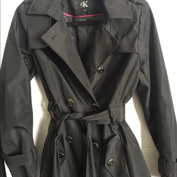 Calvin Klein Spring Coat. Size S or about 8.Black - Picture 2 of 6